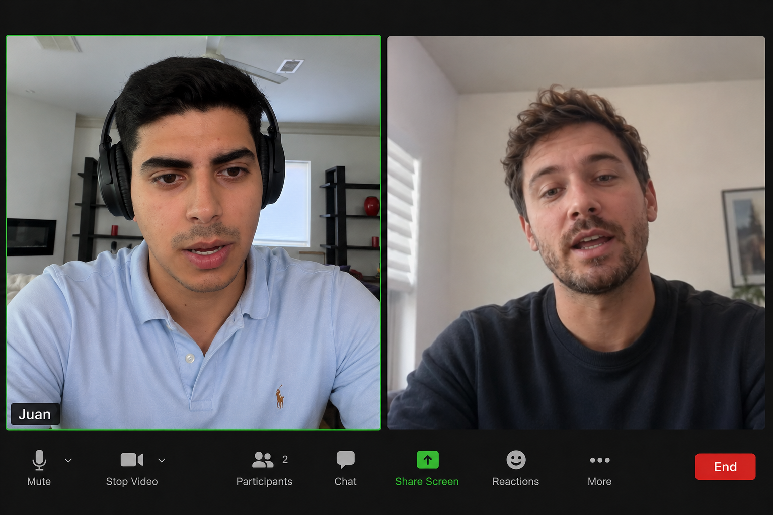 JP on a 1:1 coaching call with a Houston agent